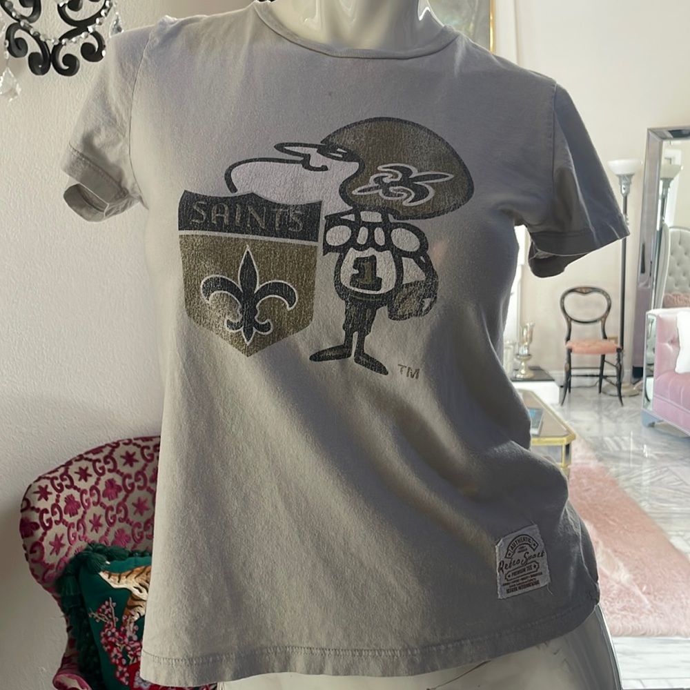 Women’s gray, New Orleans Saints retro style T-shirt